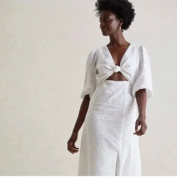 anthropologie white maxi dress Anthropologie By Slim Lace Maxi Dress In White